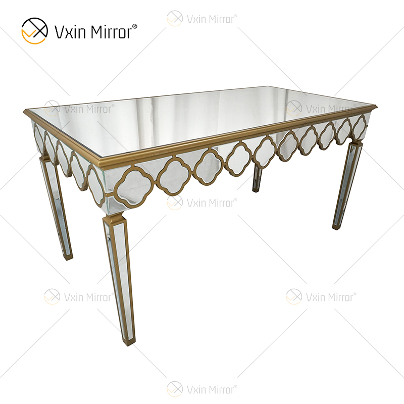 Facoty Supply End Table Luxury WXF-668 Чистое золото Самодельный зеркальный журнальный столик
