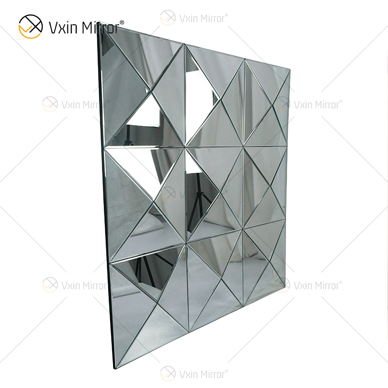 Wall Decora Silver 3D Elegant Square Silver Wall Hanging Mirror Wall Art Home Decor для мебели для гостиной WXM-1151