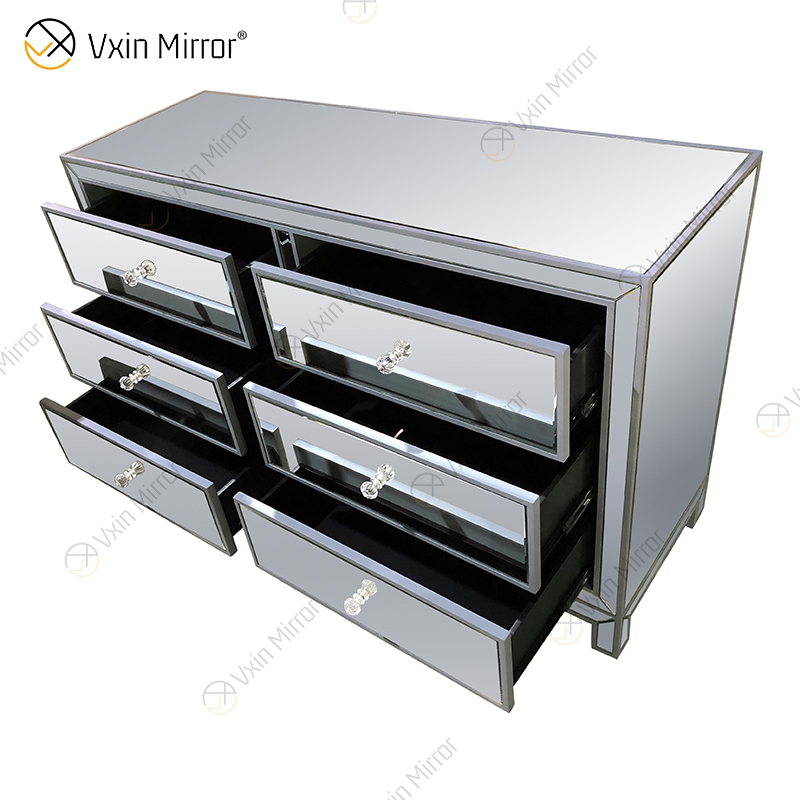 Vxin Mirror Горячая продажа WXR-007 Серебряный домашний декор Зеркальный шкаф с 6 ящиками