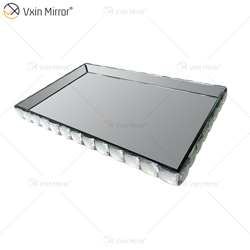 Vxin Mirror WXT-004 Современное украшение Серебряный коричневый зеркальный прямоугольный поднос для ювелирных изделий