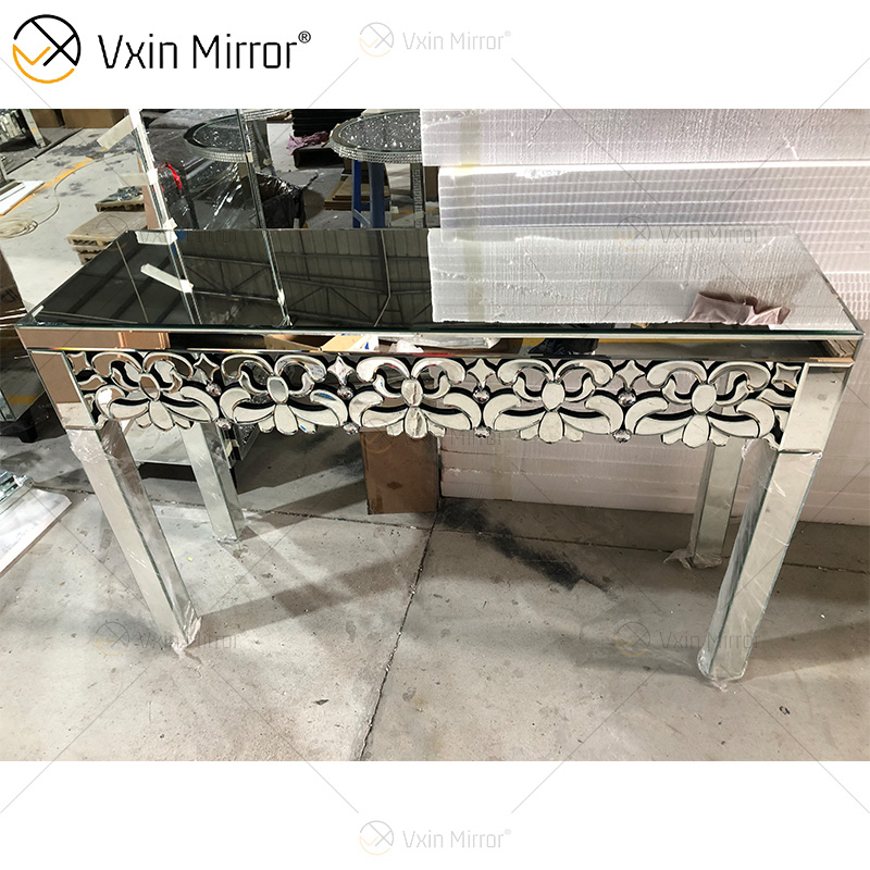 Высококачественная фабрика Vxin Mirror Silver Furniture Crystal Деревянный консольный стол с зеркалом
