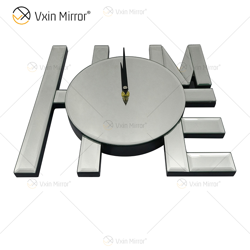 Зеркальные часы WXMC-037 Silver Wall Decor Elegant LOVE Clock