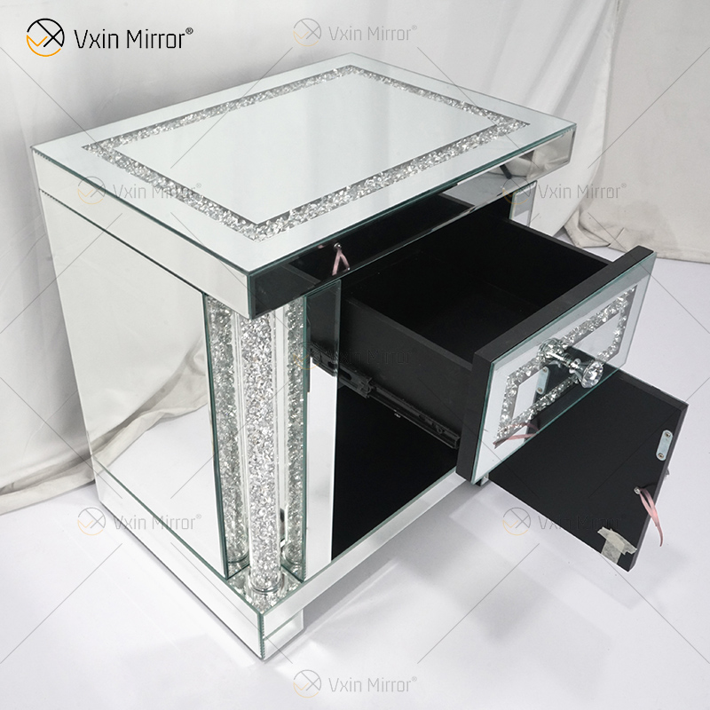 Vxin Mirror WXWF-144 Зеркальная мебель Тумбочка Зеркальная тумбочка Шкаф Тумбочка с 2 ящиками