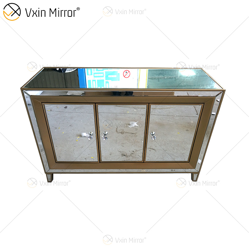 Роскошный буфет WXF-268 Champage Gold Design с зеркальным шкафом с выдвижными ящиками Muti