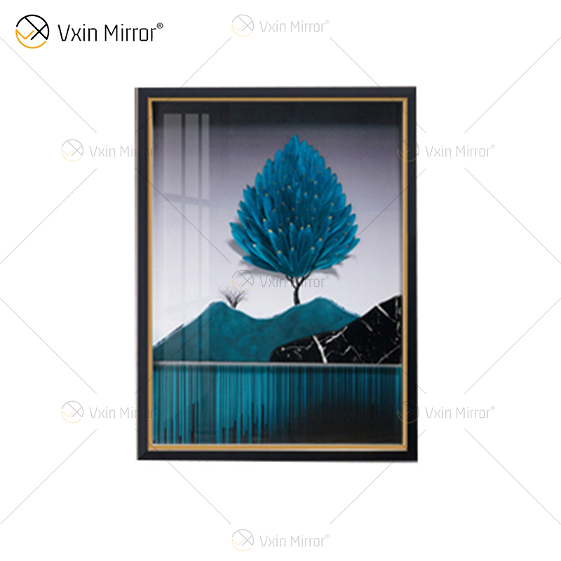 Античный стиль Vxin WXPA-003 Простота деревьев Краска Зеркало в рамке Wall Art Перо Подвесная картина для гостиной Набор для продажи