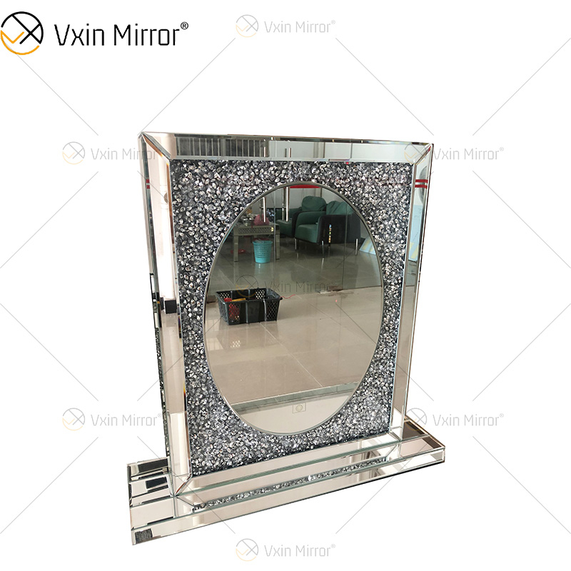 Профессиональное производство высокого качества Vxin Mirror WXM-2596 3-цветный светодиодный светильник с бриллиантами Простое стильное зеркало для макияжа с сенсорным экраном