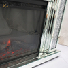 Горячая Распродажа WXWF-1108 Серебряный дробленый алмазный кристалл Зеркальный камин Каминная полка Домашний декор с электрическим огнем Вставки Зеркальный камин