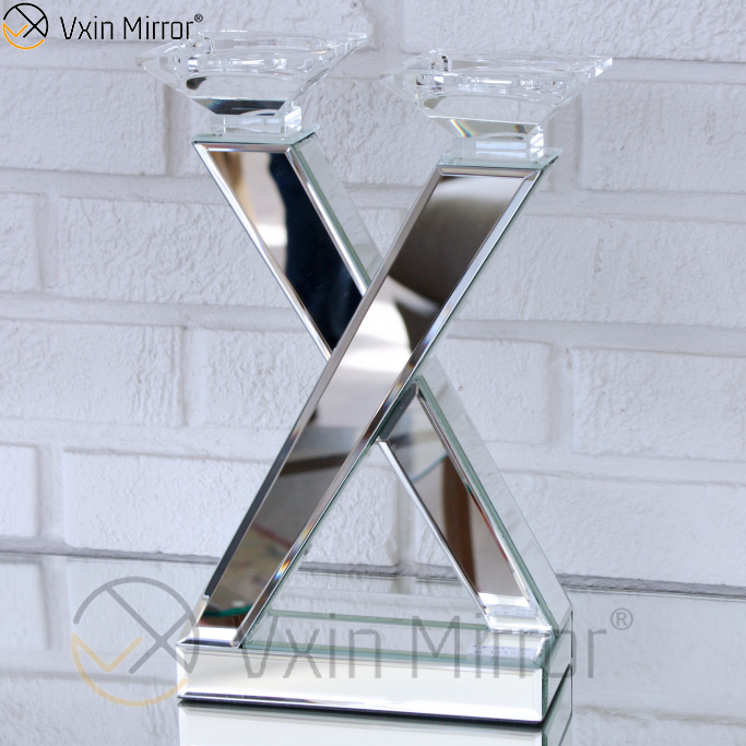 Горячее надувательство Vxin Mirror WXCH-63 Crystal X Shape Mirrored Подсвечник