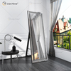 Стоящее подвесное или наклонное прямоугольное напольное зеркало Crystal Surround Зеркало всего тела Настенное туалетное зеркало для спальни