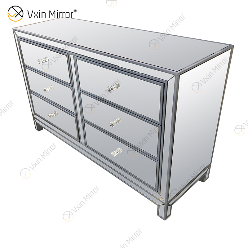 Vxin Mirror Горячая продажа WXR-007 Серебряный домашний декор Зеркальный шкаф с 6 ящиками