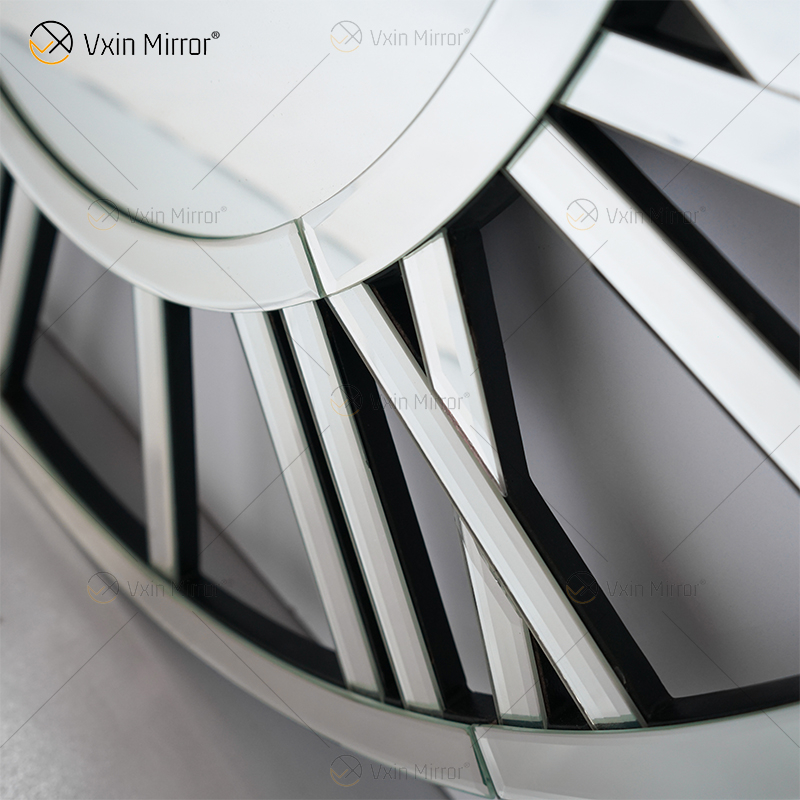 Лидер продаж WXMC-04 современные настенные декоративные элегантные римские цифры дизайн серебряные и золотые настенные зеркальные часы