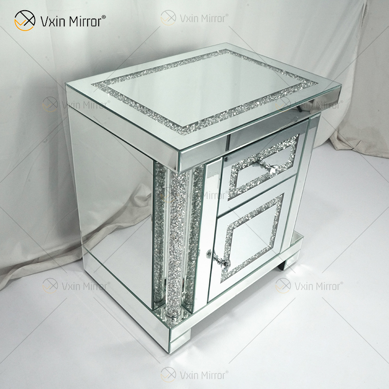 Vxin Mirror WXWF-144 Зеркальная мебель Тумбочка Зеркальная тумбочка Шкаф Тумбочка с 2 ящиками
