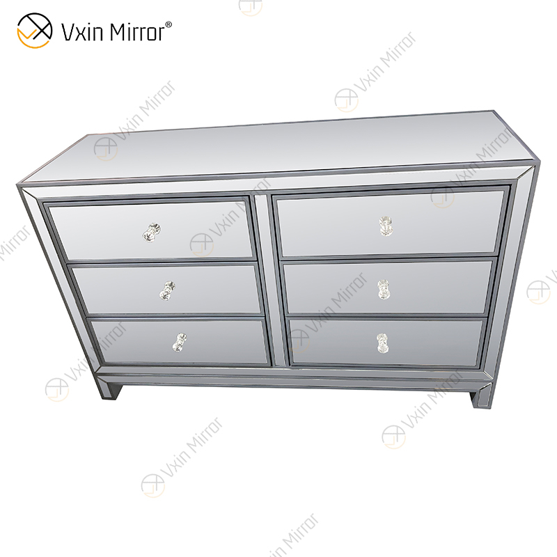 Vxin Mirror Горячая продажа WXR-007 Серебряный домашний декор Зеркальный шкаф с 6 ящиками
