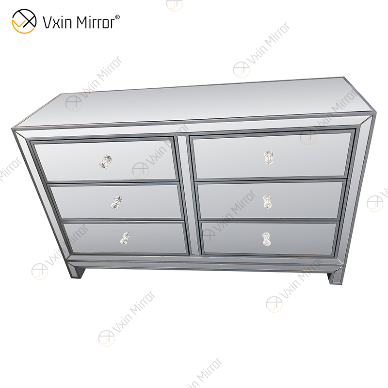 Vxin Mirror Горячая продажа WXR-007 Серебряный домашний декор Зеркальный шкаф с 6 ящиками
