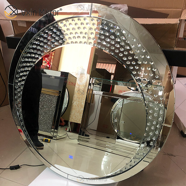 Высококачественная заводская поставка WXM-2595 3-цветное зеркало со светодиодной подсветкой Восьмиугольное зеркало для макияжа Зеркало Индивидуальные штепсельные вилки Набор тщеславия