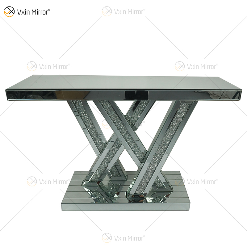 Прямая продажа с фабрики WXWF-513 Diamond Crush Mirror Console Table Crystal Мебель для дома Стеклянный консольный стол