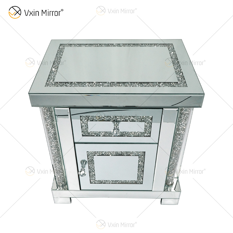 Vxin Mirror WXWF-144 Зеркальная мебель Тумбочка Зеркальная тумбочка Шкаф Тумбочка с 2 ящиками