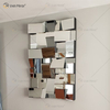 VXin Mirror WXM-1548 Moden Silver Glass 3D Декоративное настенное зеркало Home Decor для гостиной, спальни