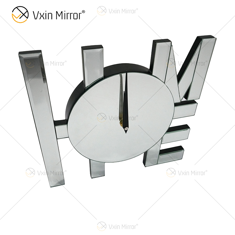 Зеркальные часы WXMC-037 Silver Wall Decor Elegant LOVE Clock