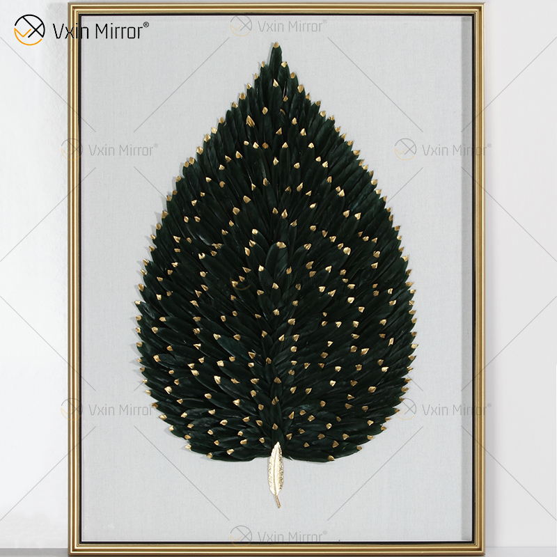 Новое поступление Vxin WXPA-007, современное мотивационное зеркало, настенное искусство, металлическое перо, подвесная картина для гостиной, набор для продажи