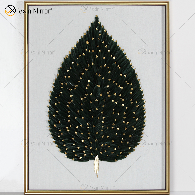 Новое поступление Vxin WXPA-007, современное мотивационное зеркало, настенное искусство, металлическое перо, подвесная картина для гостиной, набор для продажи