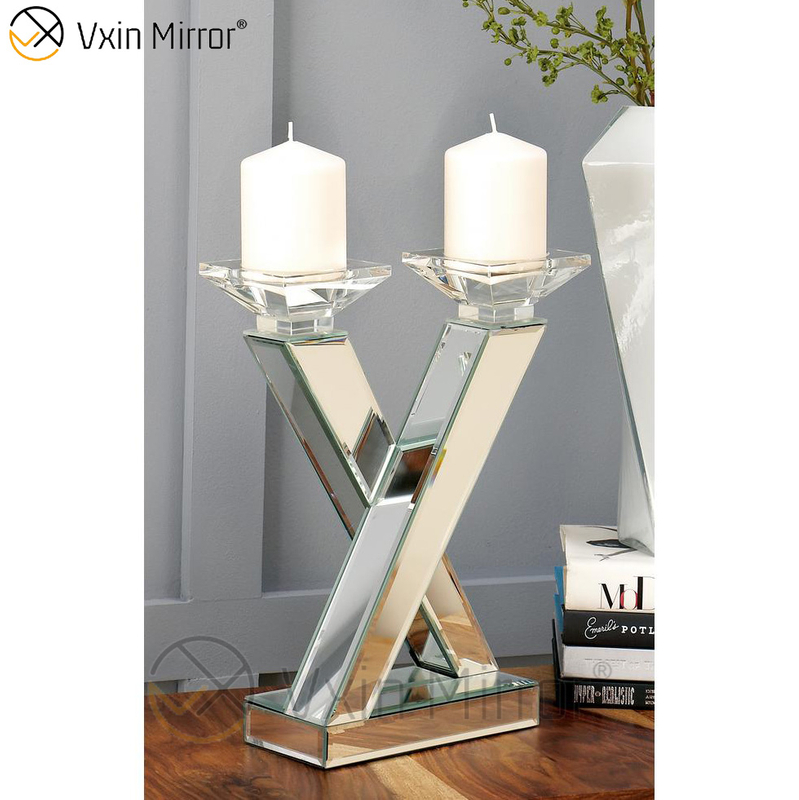 Горячее надувательство Vxin Mirror WXCH-63 Crystal X Shape Mirrored Подсвечник