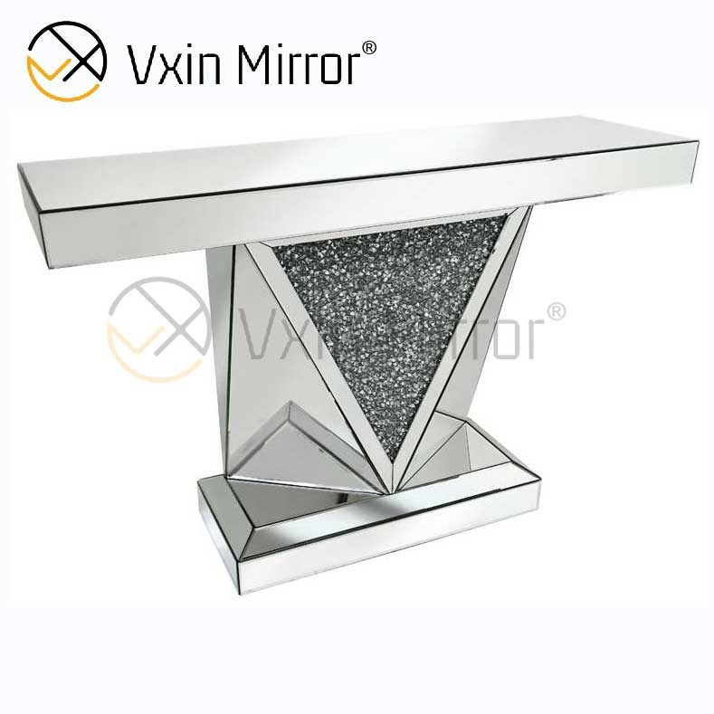 Дешевые Vxin Современная мебель для гостиной Home Decor Crush Diamond Роскошный набор мебели Зеркальный консольный стол