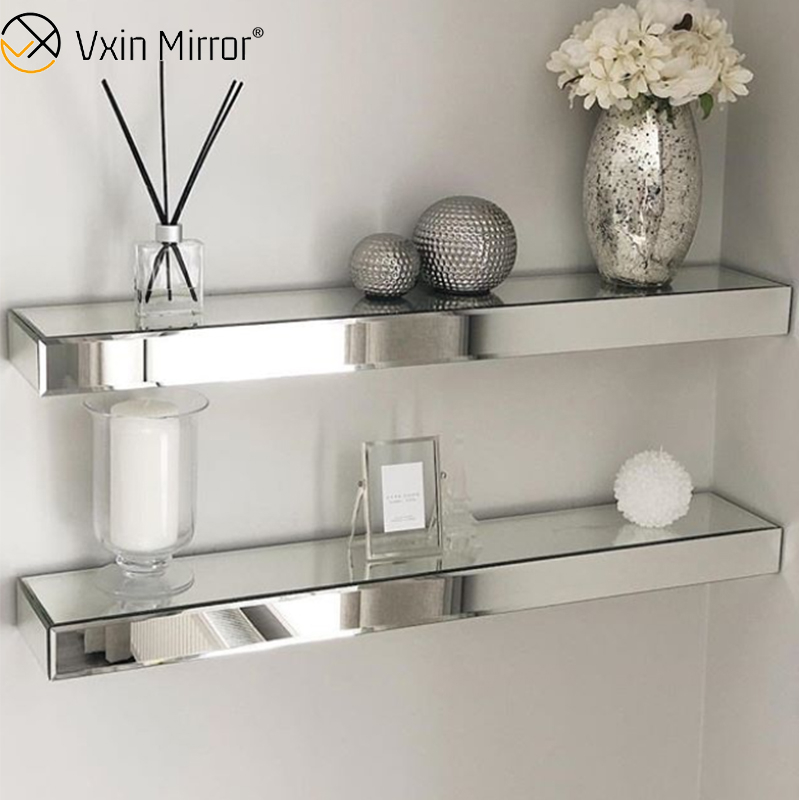 Vxin Factory Supply Silver Wall Decor Серебряное стекло Зеркальная настенная полка для стены