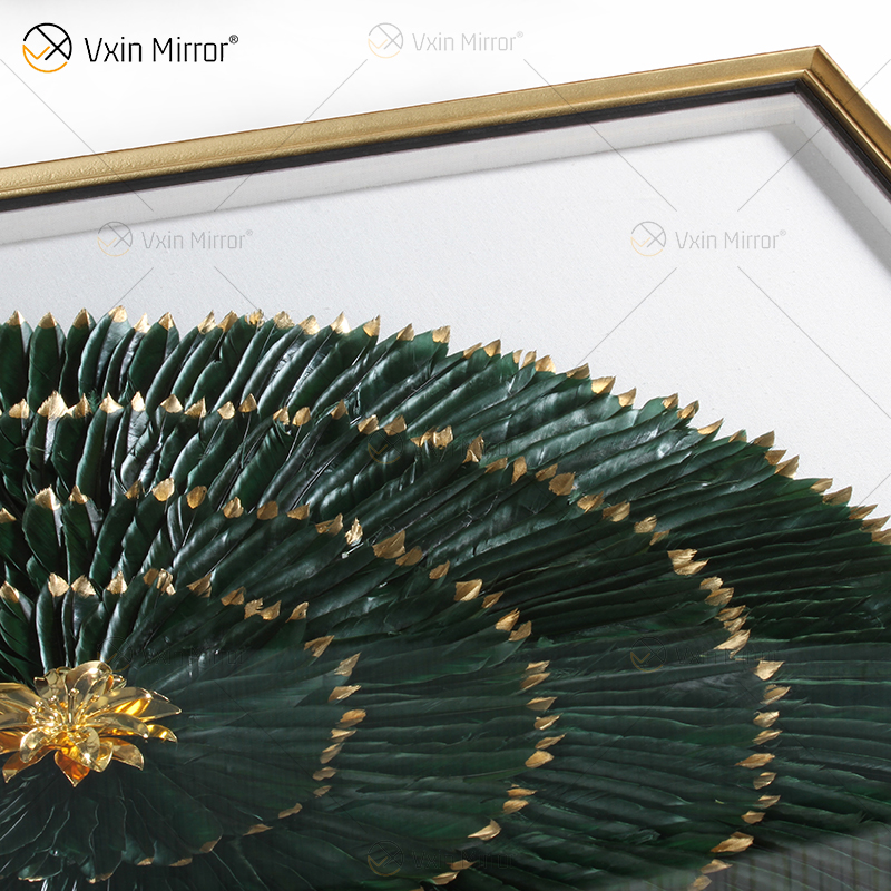 Новое поступление Vxin WXPA-007, современное мотивационное зеркало, настенное искусство, металлическое перо, подвесная картина для гостиной, набор для продажи