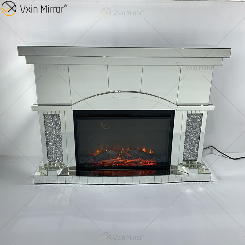 Лидер продаж Элегантный Vxin Mirror WXWF-045 Дробленый алмазный электрический зеркальный камин