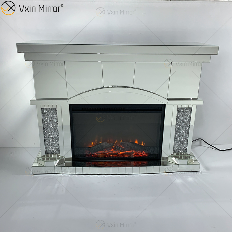 Лидер продаж Элегантный Vxin Mirror WXWF-045 Дробленый алмазный электрический зеркальный камин