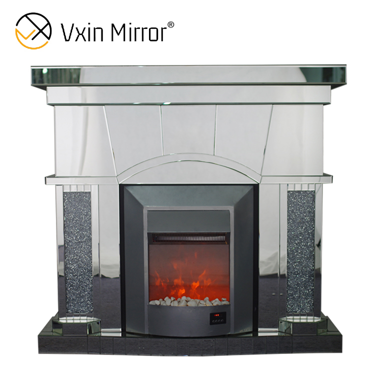 Лидер продаж Элегантный Vxin Mirror WXWF-045 Дробленый алмазный электрический зеркальный камин