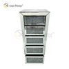 Vxin Mirror Silver Crushed WXWF-707 Diamon Nightstand Bevel Тумбочка с 5 ящиками Зеркальная прикроватная тумбочка
