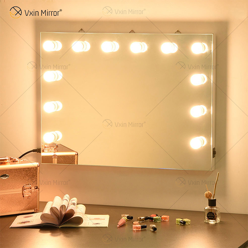 Venetian Dressing Styles VXin WXDL-107 Sparkle Silver Hollywood Mirror Switch Control с 3-цветными лампочками