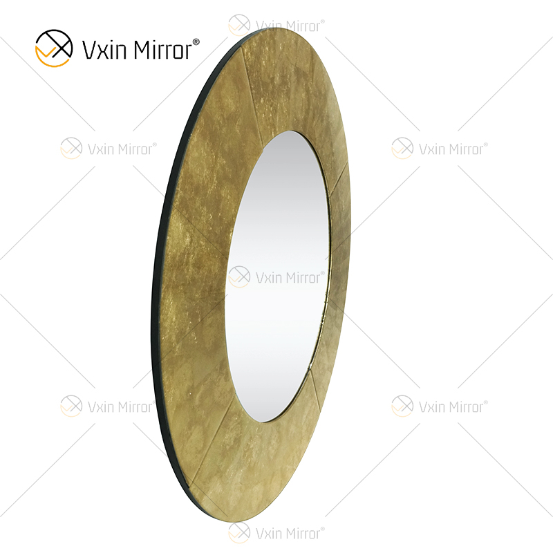 Hotel Supply Spain Design WXM-2497 Круглое роскошное настенное зеркало с золотым листом
