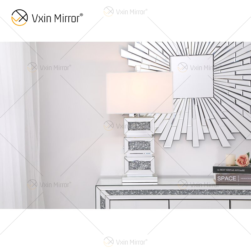 Заводская поставка WXTL-141 Современная серебряная акриловая светодиодная настольная зеркальная лампа для теплого света