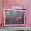 Тщеславие Hollywood LED с Bluetooth WXDL-1208 Хрустальная столешница Овальное зеркало для макияжа в декоративном стиле со светодиодной подсветкой Спальные гарнитуры