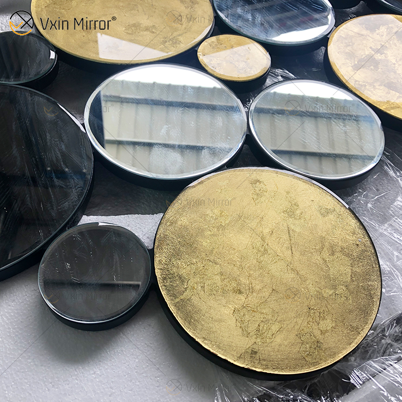 Горячая продажа WXM-1961 Golden Leaf 3D Роскошное настенное зеркало Старинное настенное зеркало