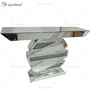 WXWF-445 OEM Design Sparkly Diamond Crush Crystal Silver Mirror Консольный стол