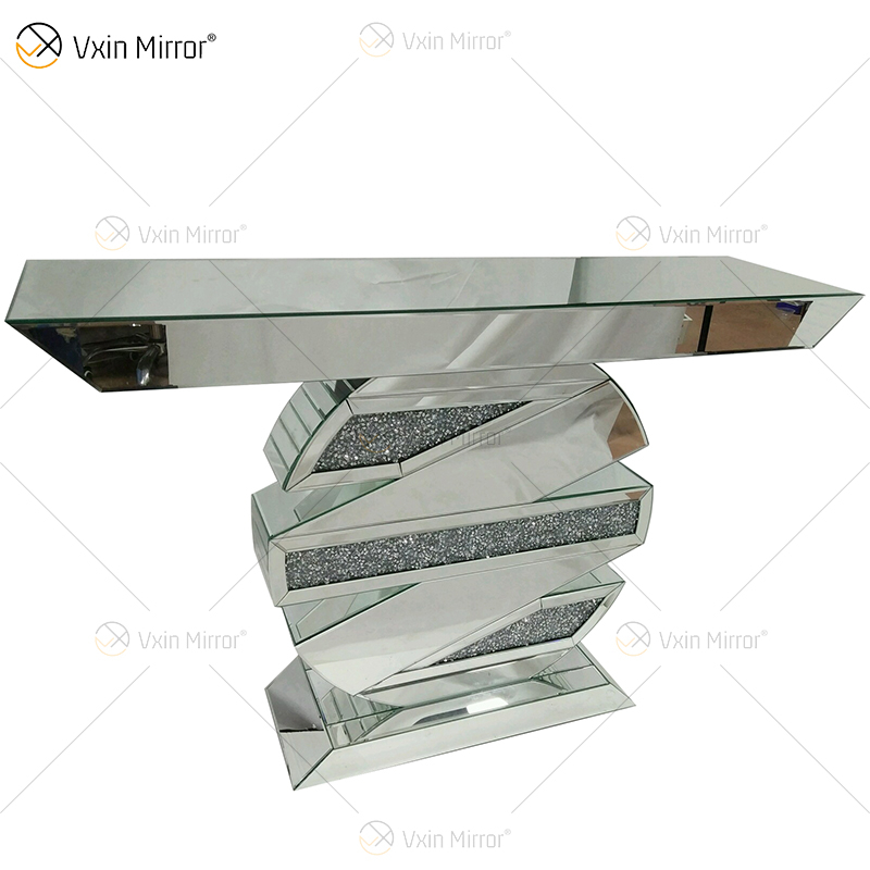 WXWF-445 OEM Design Sparkly Diamond Crush Crystal Silver Mirror Консольный стол