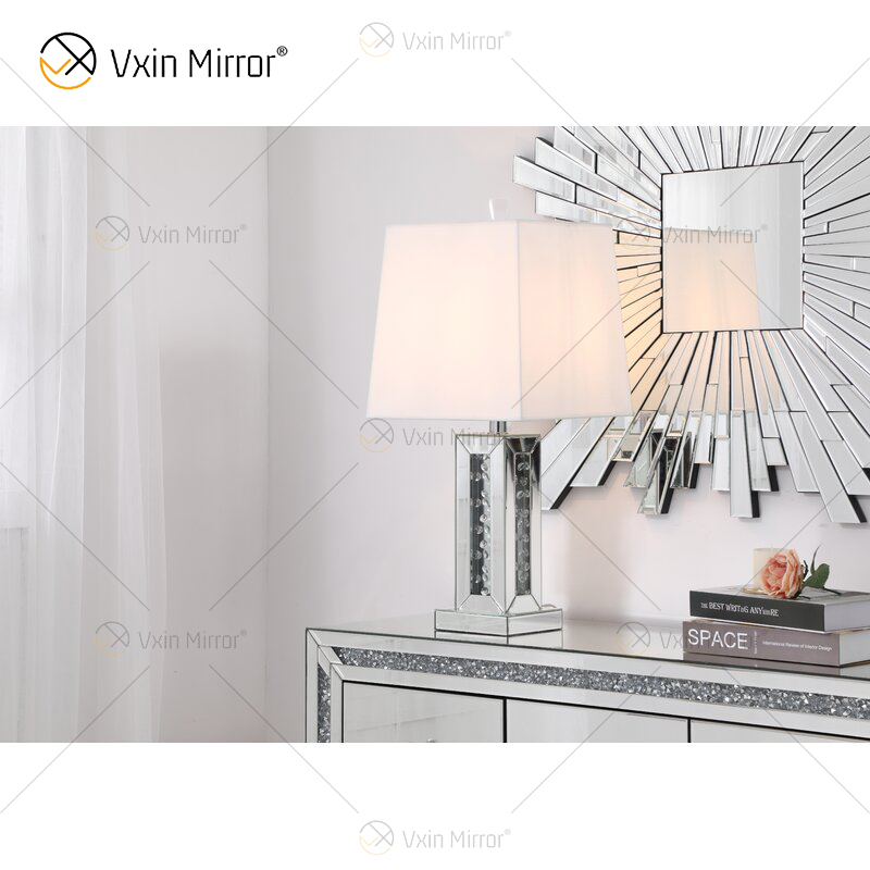 Vxin WXTL-142 Элегантный Серебряный Кристалл Светодиодный Настольный Зеркальный Светильник 3 Цвета Светодиодный Свет для Спальни
