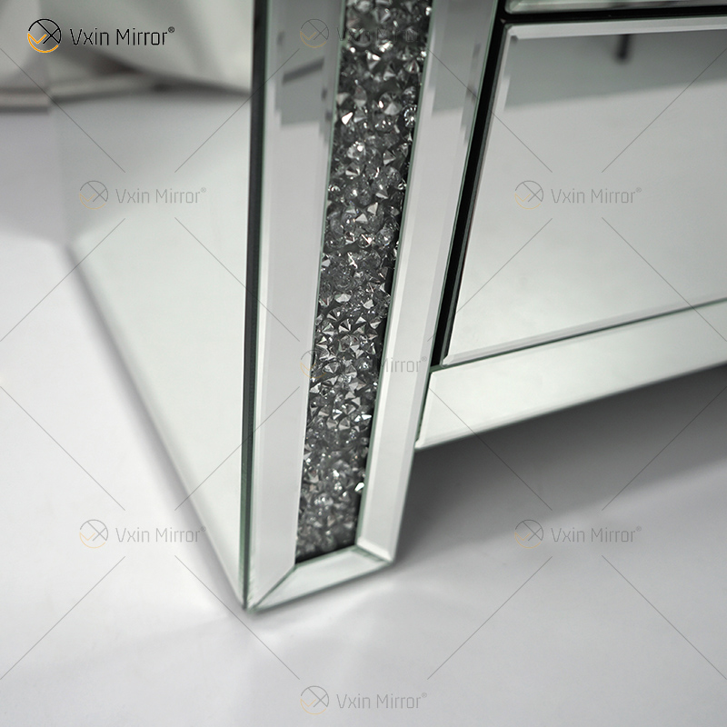Vxin Mirror WXWF-718 Modern 3 ящика Зеркальная прикроватная тумбочка Тумбочка