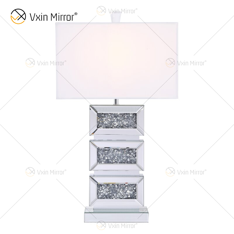 Заводская поставка WXTL-141 Современная серебряная акриловая светодиодная настольная зеркальная лампа для теплого света