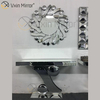 Высокое качество Custom Vxin Mirror Современная хрустальная мебель Серебряный консольный стол с настенным зеркалом