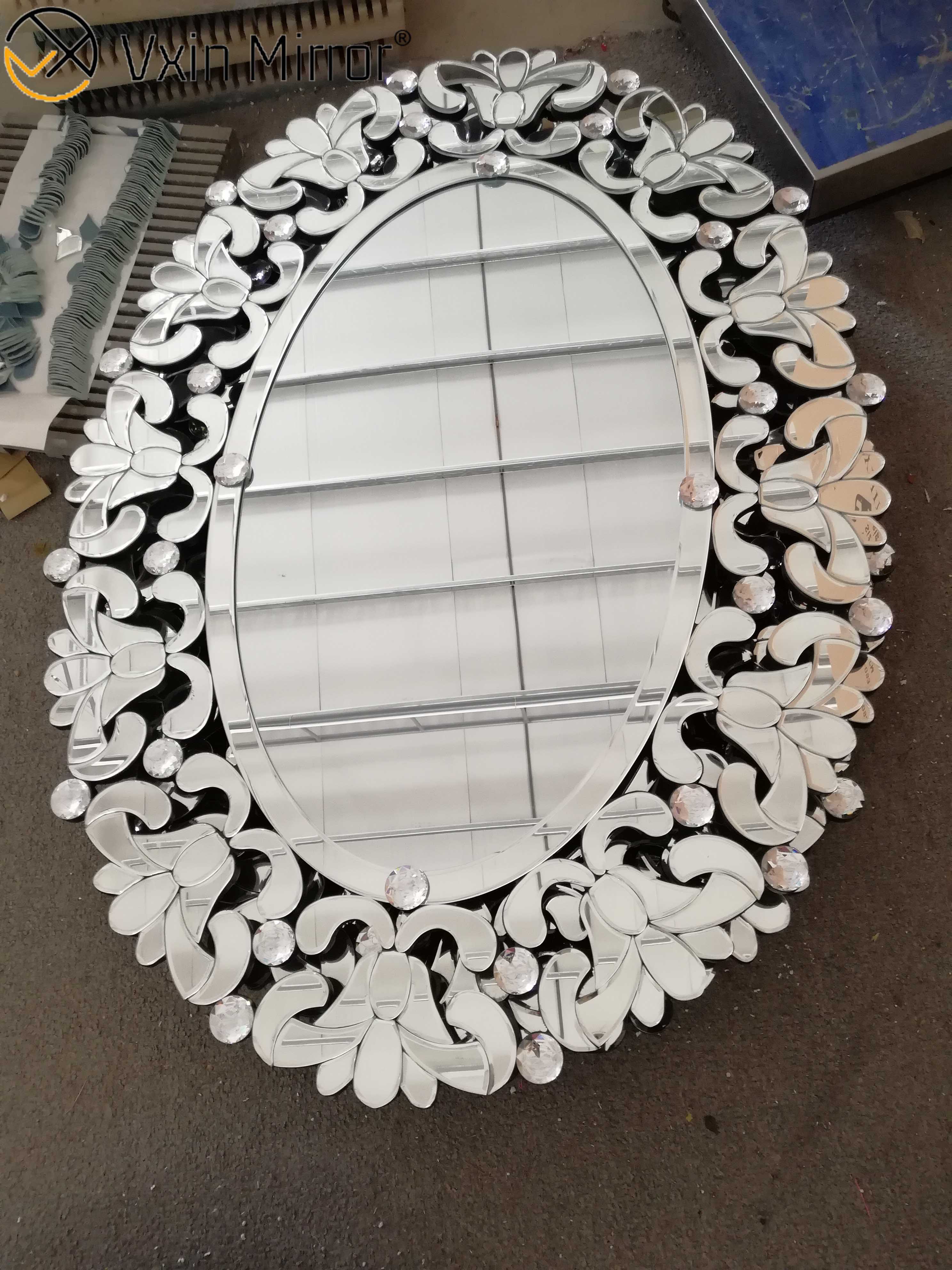 Высококачественная фабрика Vxin Mirror Silver Furniture Crystal Деревянный консольный стол с зеркалом