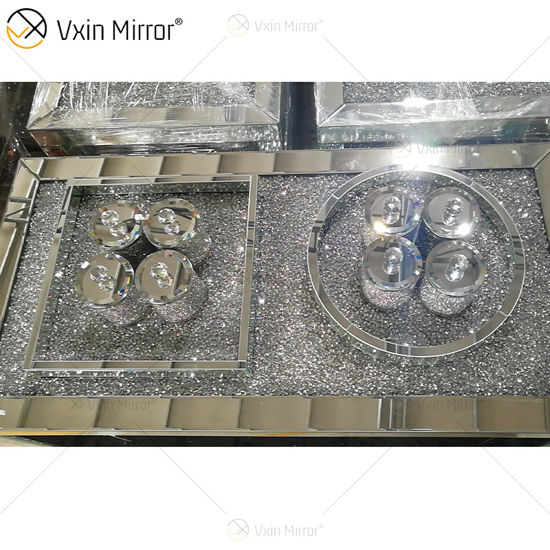 Упаковка высшего качества VX-01 Silver Home Decor Акриловые зеркальные стеклянные банки и бутылки с крышкой