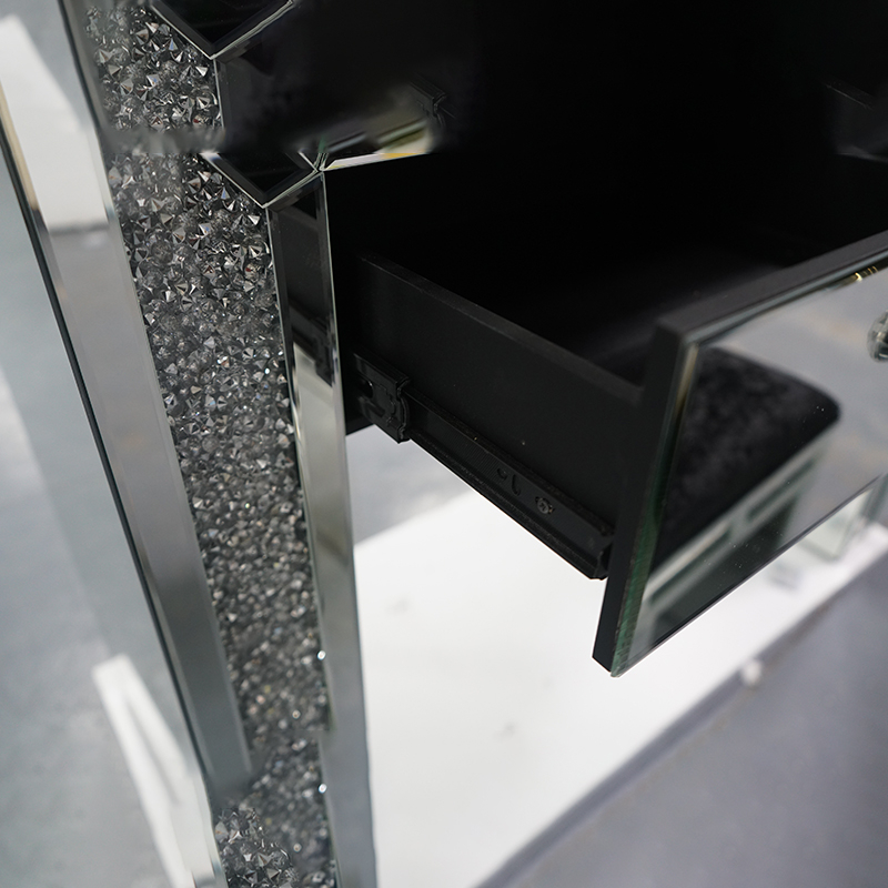 Лидер продаж, современный дизайн для спальни, туалетный столик с зеркалом и стулом, серебряный роскошный туалетный столик