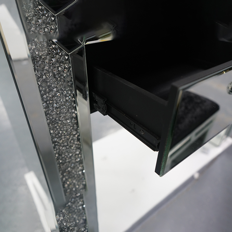 Лидер продаж, современный дизайн для спальни, туалетный столик с зеркалом и стулом, серебряный роскошный туалетный столик