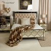 Антикварная мебель Vxin WXWF-1088 King Bed Grace Golden Frame Зеркальная суперкровать