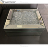 LED VXin Home Decor Шкатулки для драгоценностей Серебряный стеклянный щебень Алмазная Современная зеркальная шкатулка для драгоценностей со светодиодной подсветкой